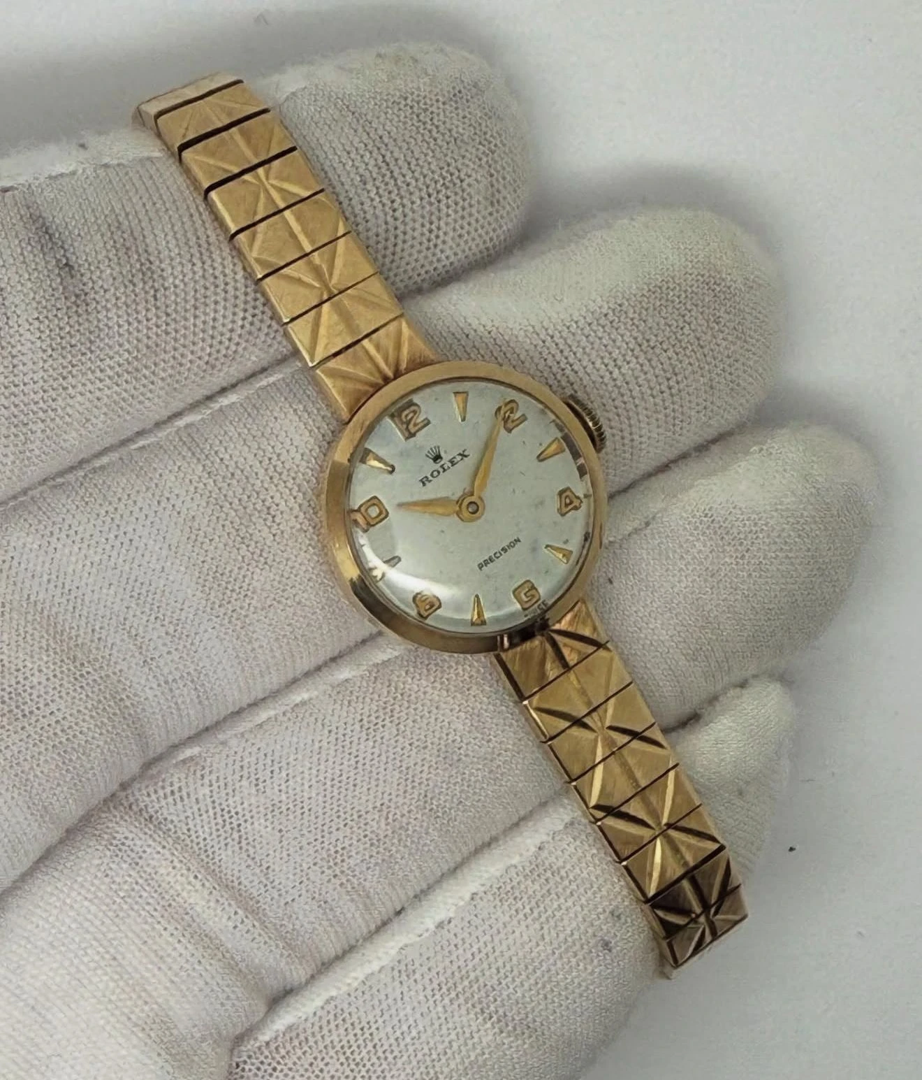 Rolex Precision Ladies Solid 9ct Gold Manual Wind 1962