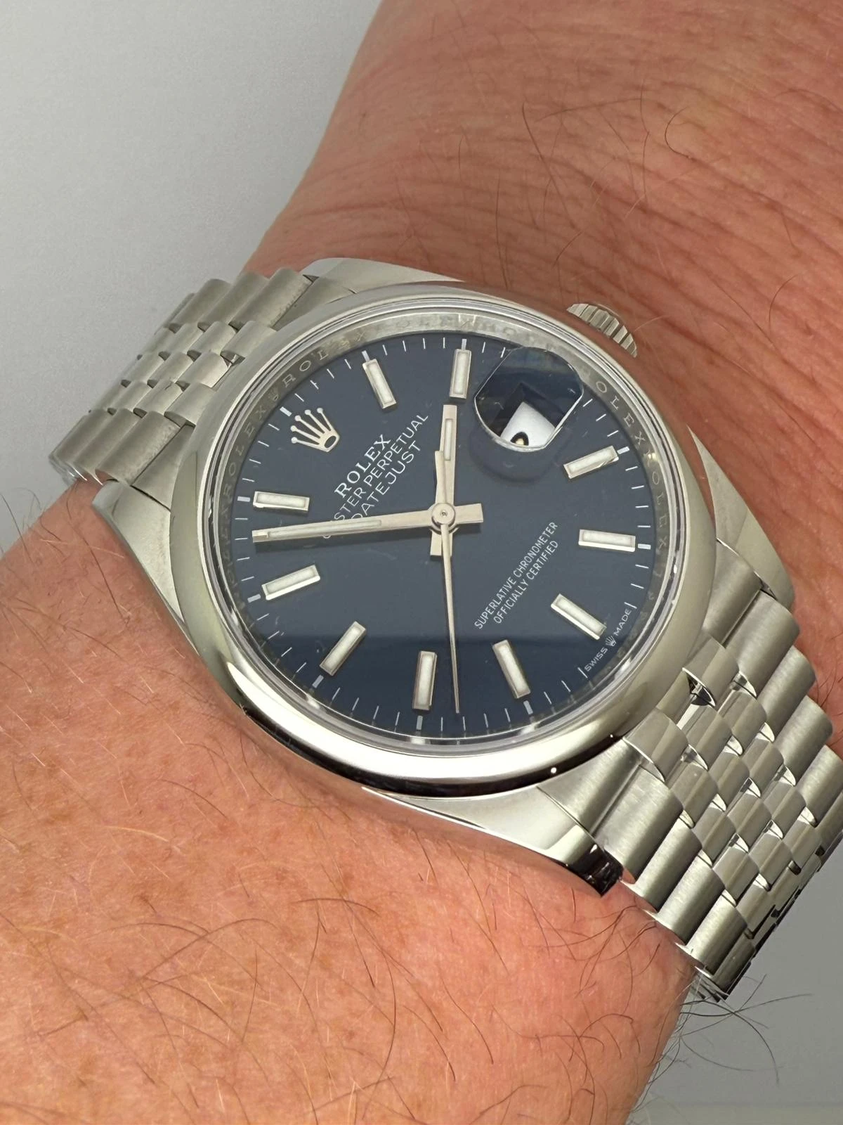 Rolex Oyster Perpetual Datejust 36mm Stainless Steel Blue Dial Jubilee Bracelet 126200 2025
