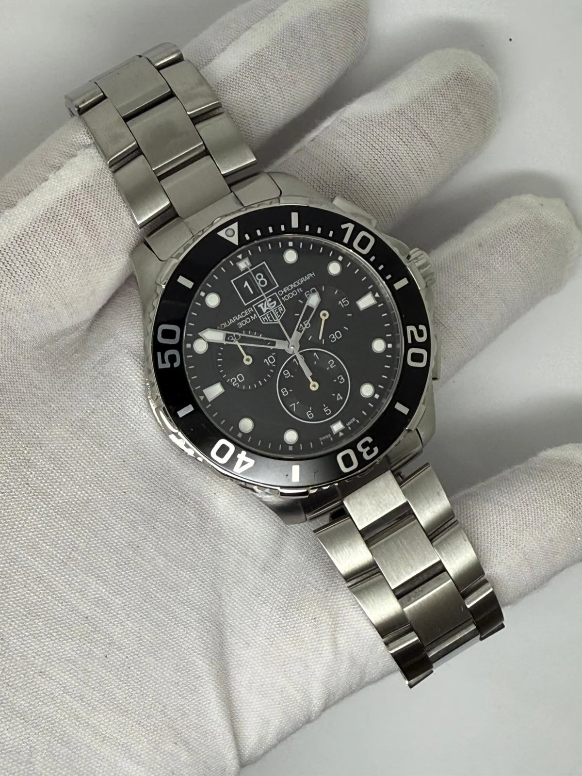 TAG Heuer Aquaracer Quartz Chronograph 43mm Stainless Steel CAN1010.BA0821 2016