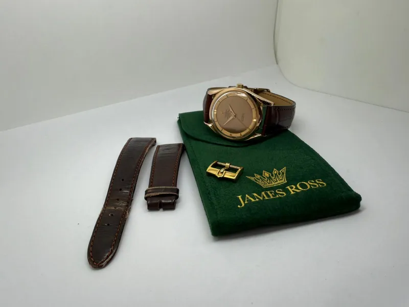 Universal Geneve Polerouter Deluxe 35mm 18ct Rose Gold Automatic 10357-1 1950s