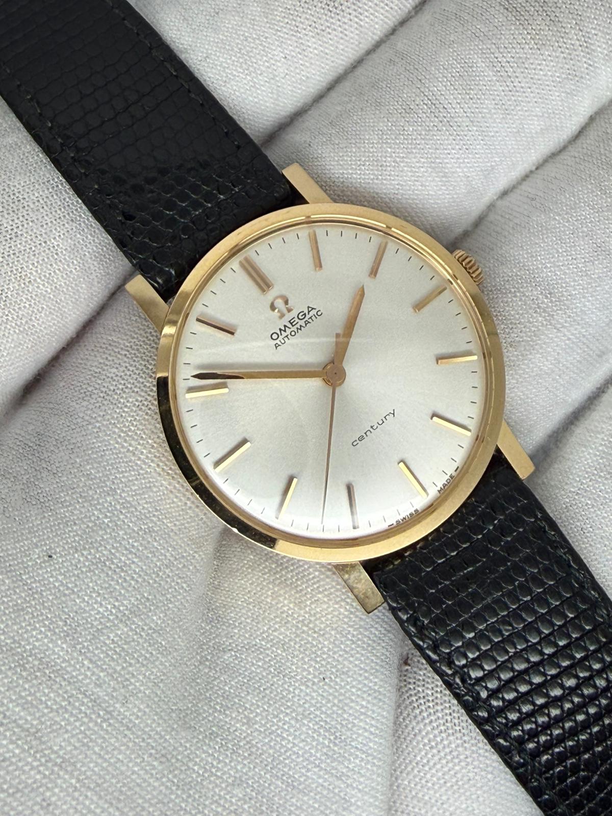 Omega Century Automatic 34mm 18ct Yellow Gold Silver Dial 161.009 1968