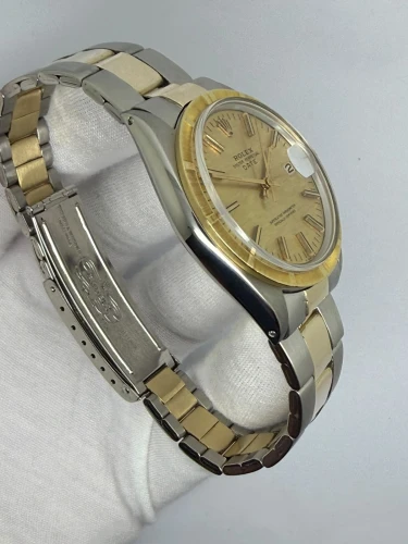 Rolex Oyster Perpetual Date 34mm Gold Mosaic Dial 1501 1970