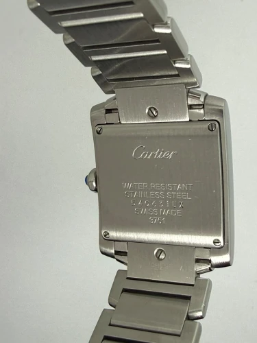 Cartier Tank Française Mid-Size 30mm Stainless Steel Factory Diamond Dial 3751 2016