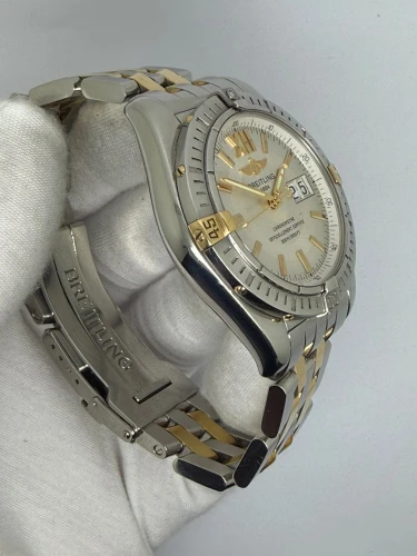 Breitling Cockpit 41mm Steel & 18ct Yellow Gold Silver Dial B49350 2008