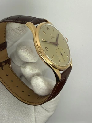 Omega Jumbo Manual Wind 37.5mm 18ct Rose Gold Silver Dial 2620 1947