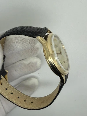 Omega Manual Wind Vintage 34mm 9ct Gold Small Seconds Dial Dennison Case 1950