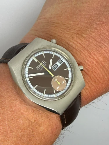 Seiko Automatic Chronograph 40mm Chocolate Brown Dial 6139-8020 1971