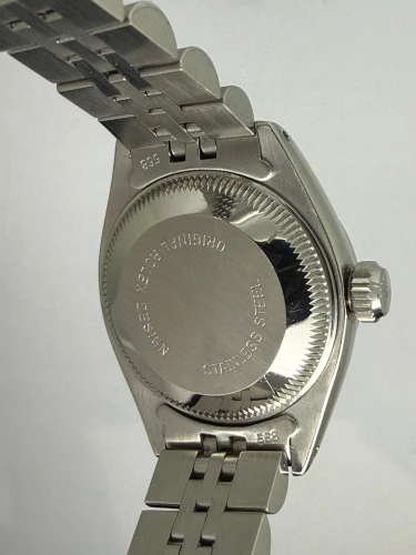 Rolex Oyster Perpetual Date Ladies 26mm Stainless Steel Slate Grey Dial 6916 1982