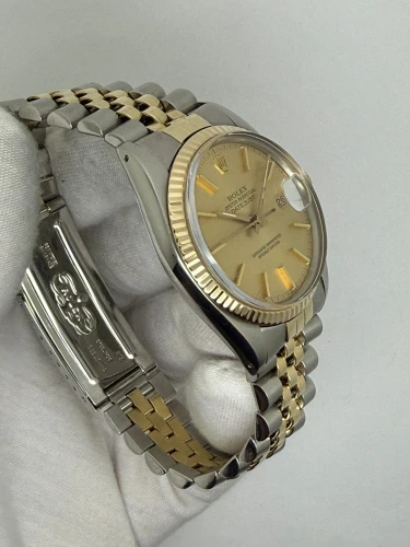 Rolex Oyster Perpetual Datejust 36mm Stainless Steel & 18ct Yellow Gold Champagne Dial Jubilee Bracelet 16013 1980