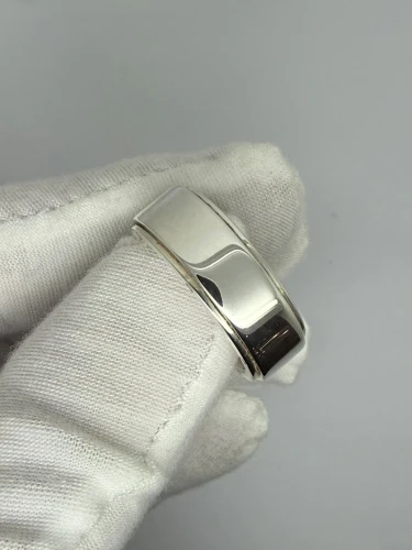 Tiffany & Co. Metropolis Sterling Silver 9mm Screwhead Band Ring Size X 1990s