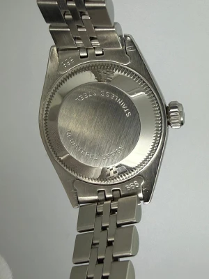 Rolex Oyster Perpetual Date Ladies 26mm Stainless Steel Jubilee Bracelet White Roman Dial 6917 1979