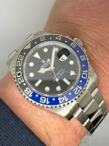 Rolex GMT-Master II 40mm Stainless Steel ‘Batman’ Blue & Black Bezel Oyster Bracelet 126710BLNR 2021