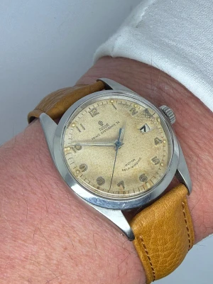 Rolex Tudor Prince Oysterdate 34mm Stainless Steel Honeycomb Dial 7944 1950s