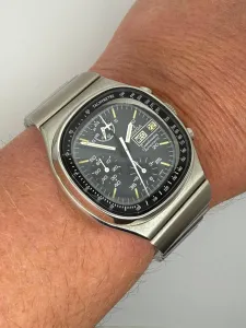 Omega Speedmaster Automatic Day-Date “TV Screen” Reference 176.0014 1978