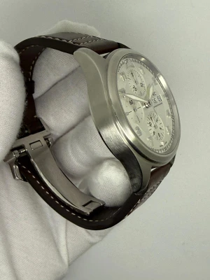 IWC Pilot Spitfire Chronograph 42mm Stainless Steel Silver Dial Day-Date Circa 2012 IW371702