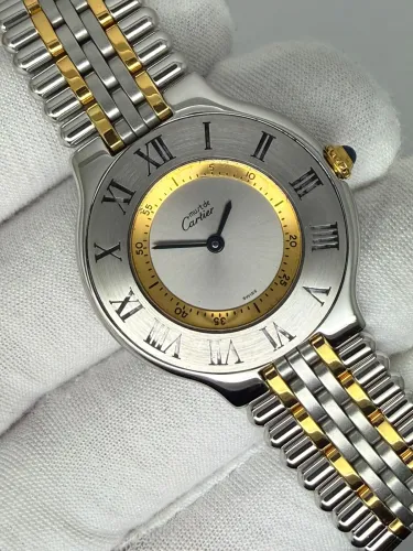 Cartier Must de Cartier 21 Mid-Size 31mm Stainless Steel & Yellow Gold 1330 1990s