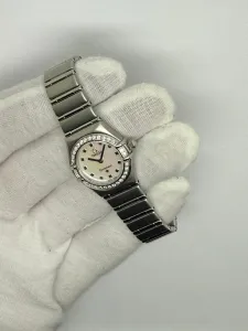 Omega Constellation My Choice Ladies 22.5mm Stainless Steel Diamond Bezel Mother of Pearl Dial 895.1243 1999