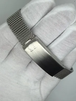 Omega Chronostop Genève 35mm Stainless Steel Grey Racing Dial Mesh Bracelet 146.009/146.010 1969