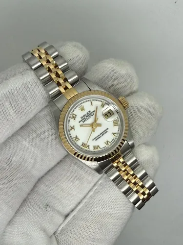 Ladies Rolex Oyster Perpetual Datejust 26mm Stainless Steel & 18ct Yellow Gold Jubilee Bracelet 69173 1998