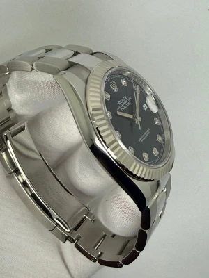 Rolex Datejust 41mm Stainless Steel & 18ct White Gold Blue Diamond Dial Oyster Bracelet 126334 2026 Brand New