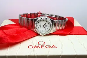 Omega Constellation My Choice Ladies 22.5mm Stainless Steel Diamond Bezel Mother of Pearl Dial 895.1243 1999