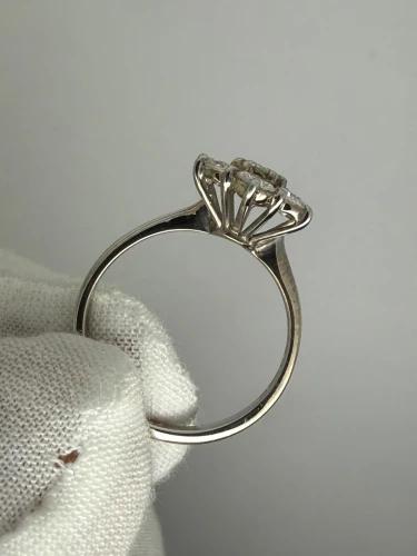 Diamond Ring 18ct White Gold 1.02ct Round Brilliant Cut G/SI
