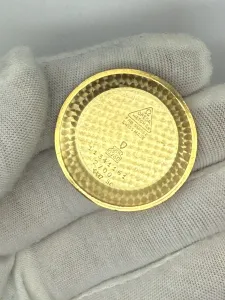 Omega Constellation De Luxe 33.5mm 18ct Gold Black Pie Pan Dial Reference 2700SC – Vintage Box – 1952