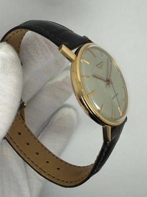 Longines Automatic 35mm 18ct Yellow Gold Silver Dial 7238 1960