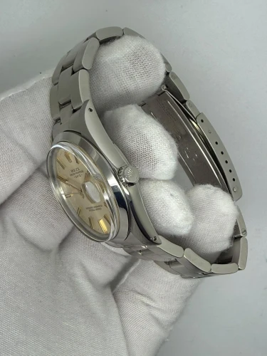 Rolex Oyster Perpetual Date 34mm Stainless Steel Silver Dial 15000 1981