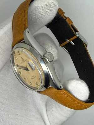 Rolex Tudor Prince Oysterdate 34mm Stainless Steel Honeycomb Dial 7944 1950s