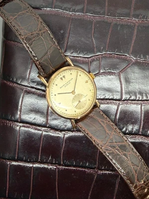 Baume & Mercier Manual Wind 31.5mm 18ct Rose Gold Dauphine Dial 3519 1950s