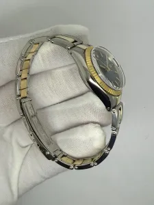 Rolex Oyster Perpetual Date Ladies 26mm Stainless Steel & 18ct Yellow Gold Blue Dial 6516 1970