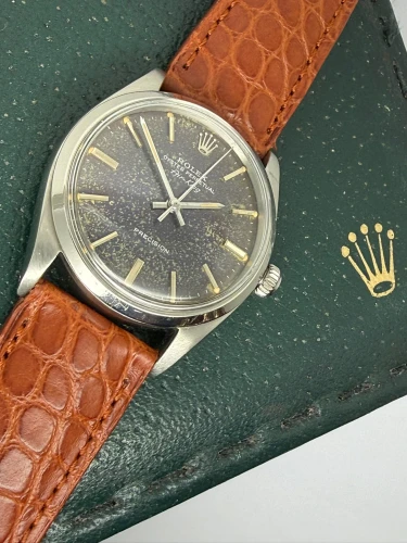 Rolex Oyster Perpetual Air-King 34mm Dark Blue Galaxy Patina Dial 5500 1964