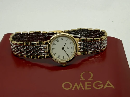 Omega Seamaster Ladies Quartz 22mm Steel & Gold Plated White Roman Dial DL 7950.897 1989