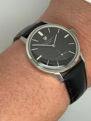 Girard-Perregaux Sea Hawk Manual Wind 34mm Stainless Steel Black Dial 9043B 1960s