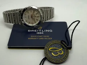 Breitling Chronomat 32mm Stainless Steel Mother of Pearl Diamond Dial A77310 2023