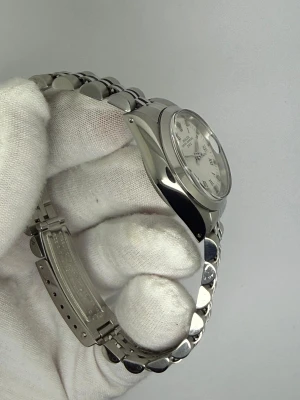 Rolex Oyster Perpetual Date Ladies 26mm Stainless Steel Jubilee Bracelet White Roman Dial 6917 1979