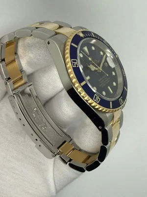 Rolex Submariner Date Bluesy 40mm Stainless Steel & 18ct Yellow Gold Blue Dial & Bezel 16613 2002