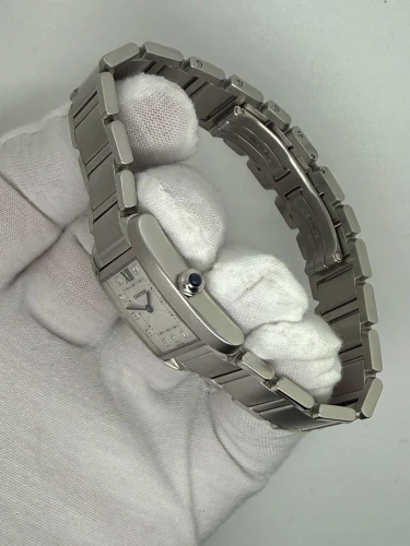 Cartier Tank Française Mid-Size 30mm Stainless Steel Factory Diamond Dial 3751 2016