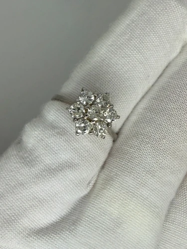 Diamond Ring 18ct White Gold 1.02ct Round Brilliant Cut G/SI