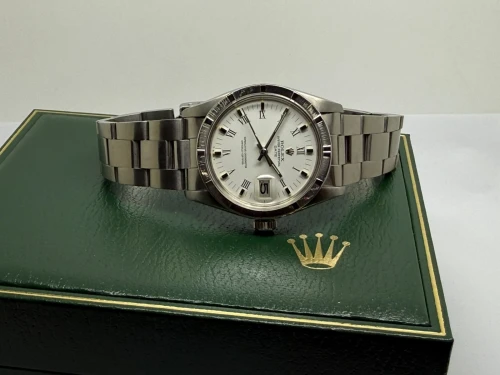 Rolex Oyster Perpetual Date 34mm Stainless Steel White Dial 1501 1980