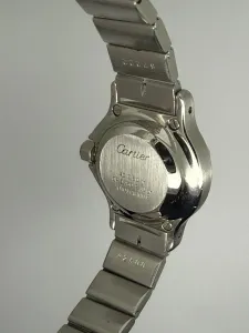 Cartier Santos Octagonal Ladies 26x31mm Stainless Steel & 18ct Yellow Gold White Roman Dial 2965 1980s