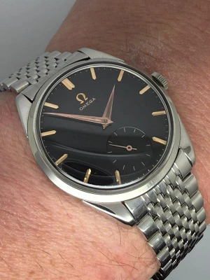 Omega Manual Wind 34.5mm Stainless Steel Gloss Black Dial 2900-4 1958
