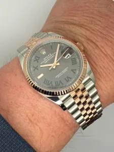 Rolex Oyster Perpetual Datejust 36mm Steel & 18ct Rose Gold Wimbledon Dial 126231 2021