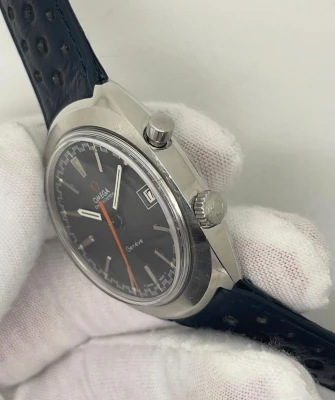 Omega Chronostop Genève 35mm Stainless Steel Blue Dial Chronograph 146.009 1969