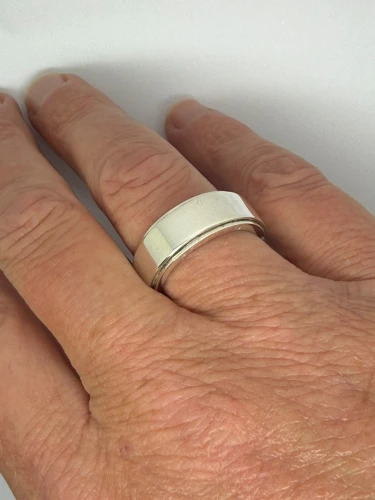 Tiffany & Co. Metropolis Sterling Silver 9mm Screwhead Band Ring Size X 1990s