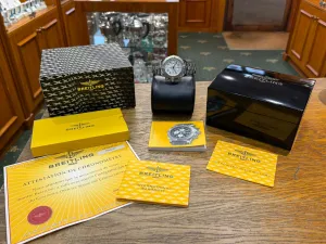 Breitling Super Avenger Automatic Chronograph 48mm Stainless Steel Black Dial A13370 2005