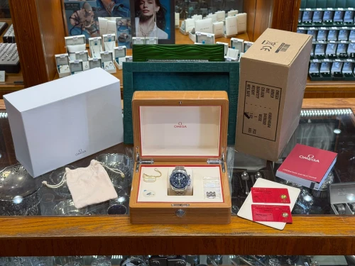 Omega Seamaster Diver 300M Chronograph GMT 44mm Stainless Steel Blue Dial 212.30.44.52.03.001 2019