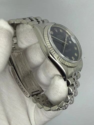 Rolex Datejust 36mm Blue Custom Diamond Dial 16014 1984