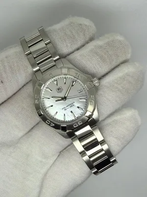 TAG Heuer Aquaracer Quartz Ladies 32mm Stainless Steel Mother of Pearl Dial WAY1312 2016